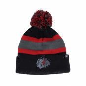 47 Brand - NHL Svart pom Beanie - Chicago Blackhawks Breakaway Cuff Knit Black Pom @ Hatstore