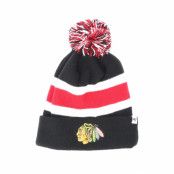 47 Brand - NHL Svart pom Beanie - Chicago Blackhawks Breakaway Knit Black Pom @ Hatstore