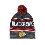 47 Brand - NHL Svart pom Beanie - Chicago Blackhawks Ice Cap Black/Red Pom @ Hatstore