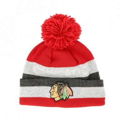 Adidas - NHL Röd pom Beanie - Chicago Blackhawks Juliet Tuft Knitted Pom @ Hatstore