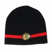 Adidas - NHL Svart traditionalbeanie Beanie - Chicago Blackhawks Coach Black Beanie @ Hatstore