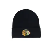 American Needle - NHL Svart cuff Beanie - Chicago Blackhawks Terrain Knit Solid Black Cuff @ Hatstore