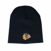 American Needle - NHL Svart traditionalbeanie Beanie - Chicago Blackhawks Cuffless Knit Black Beanie @ Hatstore