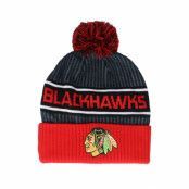 Fanatics - NHL Svart pom Beanie - Chicago Blackhawks Authentic Pro Locker Room Black/Red Pom @ Hatstore