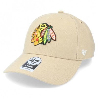 47 Brand - NHL Beige adjustable Keps - Chicago Blackhawks Mvp Khaki Adjustable @ Hatstore