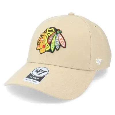 47 Brand - NHL Beige adjustable Keps - Chicago Blackhawks Mvp Khaki Adjustable @ Hatstore
