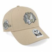 47 Brand - NHL Beige adjustable Keps - Chicago Blackhawks Sure Shot Mvp Khaki Adjustable @ Hatstore