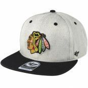 47 Brand - NHL Beige snapback Keps - Chicago Blackhawks Clean Up Gray Cement Snapback @ Hatstore