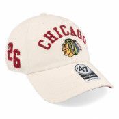 47 Brand - NHL Beige unconstructed Keps - Chicago Blackhawks Clubhouse Faber Clean Up Sandstorm Dad Cap @ Hatstore