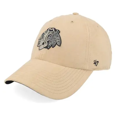 47 Brand - NHL Beige unconstructed Keps - Chicago Blackhawks NHL 47 Clean Up Khaki Dad Cap @ Hatstore