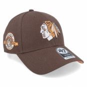 47 Brand - NHL Brun adjustable Keps - Chicago Blackhawks NHL Sure Shot Mvp Brown Adjustable @ Hatstore