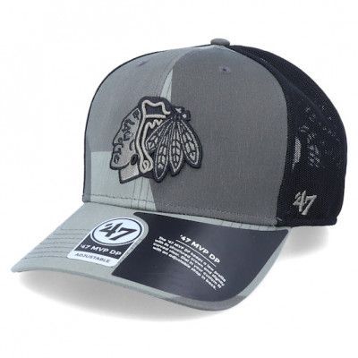 47 Brand - NHL Camo trucker Keps - Chicago Blackhawks Mvp DP Countershade Sandalwood Camo/Black Trucker @ Hatstore