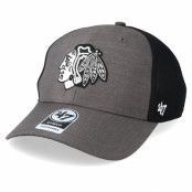 47 Brand - NHL Grå adjustable Keps - Chicago Blackhawks Grim 47 Mvp Mesh Dark Grey/Black Adjustable @ Hatstore