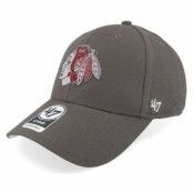 47 Brand - NHL Grå adjustable Keps - Chicago Blackhawks Metallic Snap Mvp Graphite Adjustable @ Hatstore