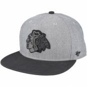 47 Brand - NHL Grå snapback Keps - Chicago Blackhawks All In Captain Grey/black Snapback @ Hatstore