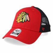 47 Brand - NHL Röd trucker Keps - Chicago Blackhawks Branson 47 Mvp Mesh Red/Black Trucker @ Hatstore