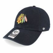 47 Brand - NHL Svart adjustable Keps - Chicago Blackhawks Clean Up Black Adjustable @ Hatstore