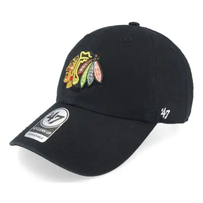 47 Brand - NHL Svart adjustable Keps - Chicago Blackhawks Clean Up Black Adjustable @ Hatstore