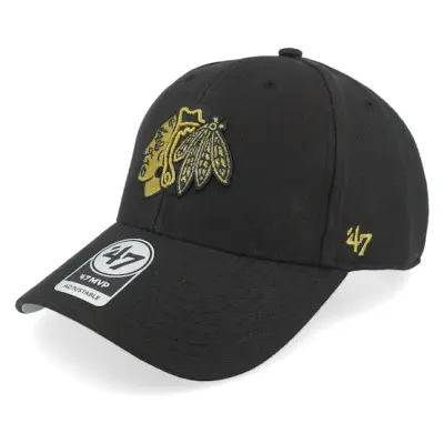 47 Brand - NHL Svart adjustable Keps - Chicago Blackhawks NHL Snap 47 Mvp Black Adjustable @ Hatstore