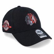 47 Brand - NHL Svart adjustable Keps - Chicago Blackhawks NHL Sure Shot'47 Mvp Black Adjustable @ Hatstore