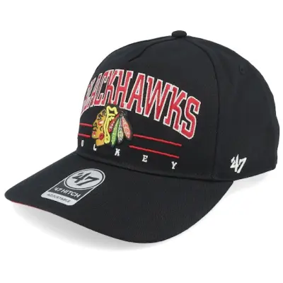 47 Brand - NHL Svart adjustable Keps - Chicago Blackhawks Roscoe 47 Hitch Cap Black A-frame Adjustable @ Hatstore