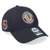 47 Brand - NHL Svart adjustable Keps - Chicago Blackhawks Vintage Sure Shot MVP Black Adjustable @ Hatstore