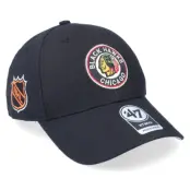 47 Brand - NHL Svart adjustable Keps - Chicago Blackhawks Vintage Sure Shot MVP Black Adjustable @ Hatstore