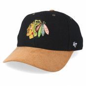 47 Brand - NHL Svart adjustable Keps - Chicago Blackhawks Willowbrook 47 Mvp Wool Black/Camel Adjustable @ Hatstore