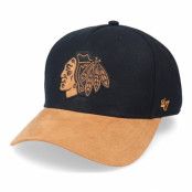 47 Brand - NHL Svart adjustable Keps - Hatstore Exclusive x Chicago Blackhawks Ultrasuede Visor Black Adjustable @ Hatstore