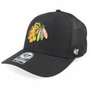 47 Brand - NHL Svart flexfit Keps - Chicago Blackhawks NHL Trophy Black Mesh Flexfit @ Hatstore