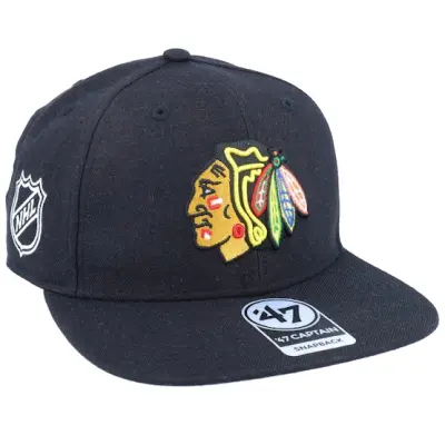 47 Brand - NHL Svart snapback Keps - Hatstore Exclusive x Chicago Blackhawks Captain NHL Classic Snapback @ Hatstore
