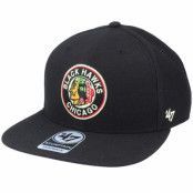 47 Brand - NHL Svart snapback Keps - Hatstore Exclusive x Chicago Blackhawks No Shot Captain Snapback @ Hatstore