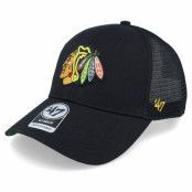 47 Brand - NHL Svart trucker Keps - Chicago Blackhawks Branson Black Trucker @ Hatstore