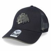 47 Brand - NHL Svart trucker Keps - Chicago Blackhawks Dagwood Mesh Mvp Black Trucker @ Hatstore