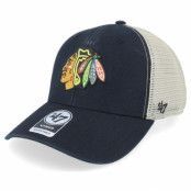 47 Brand - NHL Svart trucker Keps - Chicago Blackhawks Flagship Wash Mvp Black/Beige Trucker @ Hatstore