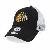 47 Brand - NHL Svart trucker Keps - Chicago Blackhawks Malvern 47 Mvp Wool Black/White Trucker @ Hatstore