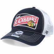 47 Brand - NHL Svart trucker Keps - Chicago Blackhawks Mvp Slash Patch Black/White Trucker @ Hatstore