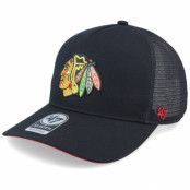 47 Brand - NHL Svart trucker Keps - Chicago Blackhawks NHL Mesh Hitch Black Trucker @ Hatstore