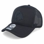 47 Brand - NHL Svart trucker Keps - Chicago Blackhawks NHL Tri Tone Foam Offside Black Trucker @ Hatstore