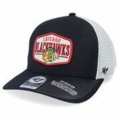 47 Brand - NHL Svart trucker Keps - Chicago Blackhawks Shumay Mvp Dp Black/White Trucker @ Hatstore