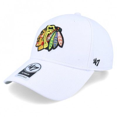 47 Brand - NHL Vit adjustable Keps - Chicago Blackhawks NHL'47 Mvp White Adjustable @ Hatstore