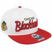 47 Brand - NHL Vit snapback Keps - Chicago Blackhawks NHL Cr.town Two Tone 47 Cap White/Red Snapback @ Hatstore