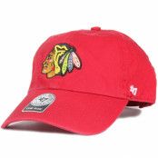 47 Brand - Röd adjustable Keps - Chicago Blackhawks Clean Up Red @ Hatstore