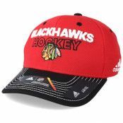 Adidas - NHL Röd flexfit Keps - Chicago Blackhawks Locker Room Structured Red Flexfit @ Hatstore