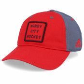 Adidas - NHL Röd unconstructed Keps - Chicago Blackhawks Cotton Slouch Red/Grey Adjustable @ Hatstore