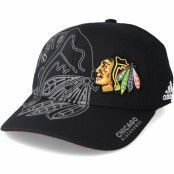 Adidas - NHL Svart flexfit Keps - Chicago Blackhawks Second Season Structured Black Flexfit @ Hatstore