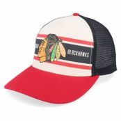 American Needle - NHL Röd trucker Keps - Chicago Blackhawks Sinclair Black/Ivory/Red Trucker @ Hatstore