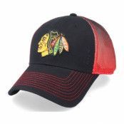 American Needle - NHL Svart trucker Keps - Chicago Blackhawks Cross Fade Black/Red Trucker @ Hatstore