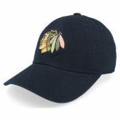 American Needle - NHL Svart unconstructed Keps - Chicago Blackhawks Blue Line Black Dad Cap @ Hatstore