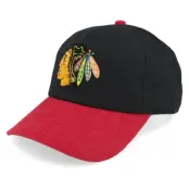 American Needle - NHL Svart unconstructed Keps - Chicago Blackhawks Burnett Black/Red Dad Cap @ Hatstore